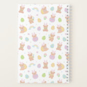 Easter Bunny Teddy Bear White Notizblock (Rückseite)