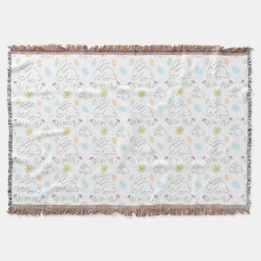 Easter Bunny Throw Blanket Decke (Vorderseite)