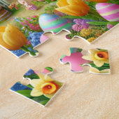 Easter Bunny Village,  Pastel Painted Cottages Puzzle (Seite)