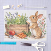 Easter Bunny Watercolor Tissue Paper Design Seidenpapier (Handwerk)