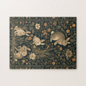 Easter Bunny William Morris Art & Craft Style Chic Puzzle (Horizontal)