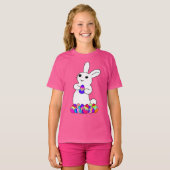 Easter Bunny with Colored Egg T-Shirt (Vorne ganz)