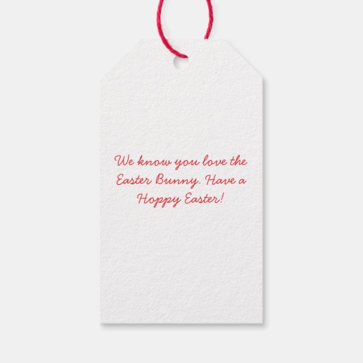 Easter Bunny with Eggs  Geschenkanhänger (Rückseite)