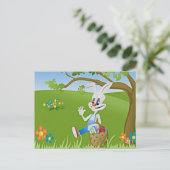 Easter Bunny with Feiertagspostkarte (Stehend Vorderseite)