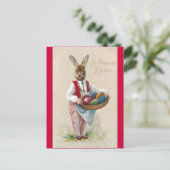 Easter Bunny with Feiertagspostkarte (Stehend Vorderseite)