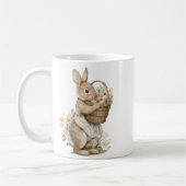 Easter bunny with flowers and Easter eggs Kaffeetasse (Links)