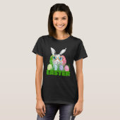 Easter Bunny with Glasses Egg Hunting T-Shirt (Vorne ganz)