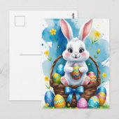 Easter Bunny with Postkarte (Vorne/Hinten)