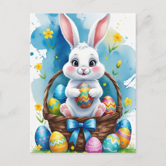 Easter Bunny with Postkarte (Vorderseite)