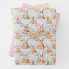 Easter Bunny Wrapping Paper Collection Geschenkpapier Set