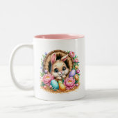 Easter Bunny  Zweifarbige Tasse (Links)