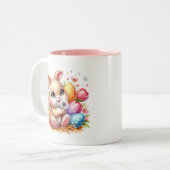Easter Bunny  Zweifarbige Tasse (Vorderseite Links)