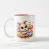 Easter Bunny  Zweifarbige Tasse (Links)