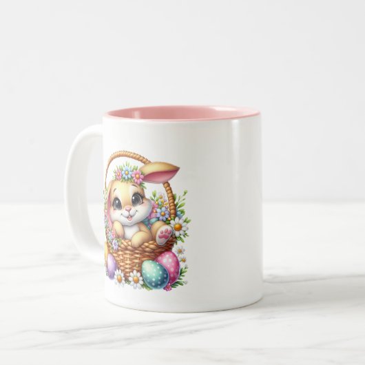 Easter Bunny  Zweifarbige Tasse (Vorderseite Links)