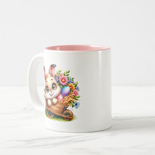 Easter Bunny  Zweifarbige Tasse (Vorderseite Links)