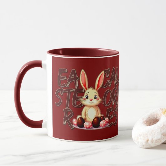 Easter Calories Stories – Funny Bunny - caneca Tasse (Mit Donut)