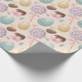 Easter Candy Egg Muster Geschenkpapier (Ecke)