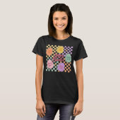 Easter Candy Eggs Conversation Checked Happy Easte T-Shirt (Vorne ganz)