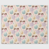 Easter Candy Ei Muster Wrapping Paper Geschenkpapier (Flach)