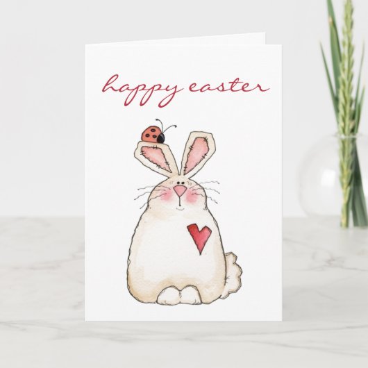 Easter Card - Cute Bunny Feiertagskarte (Vorderseite)