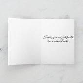 Easter Card with a lace and patterned fabric Karte (Innenseite)