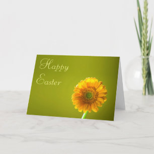 Easter Card - Yellow Daisy Gerbera Flower Feiertagskarte