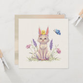 Easter Cat Karte (Vorderseite/Rückseite Beispiel)