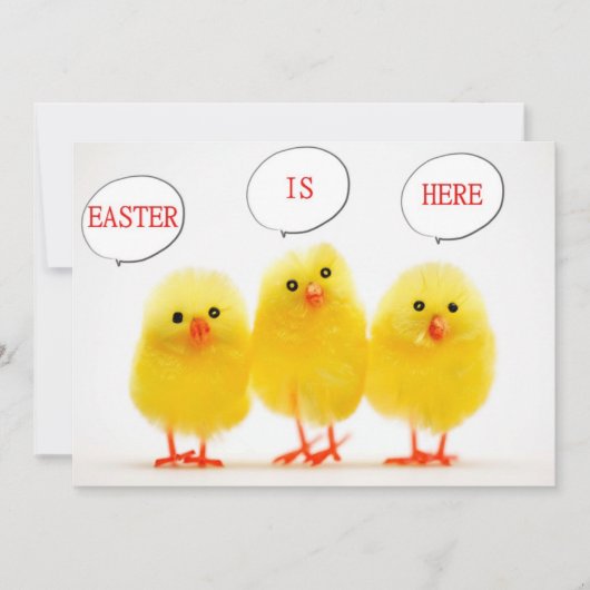 "EASTER CELEBRABRATION with TALKING CHICKS"-INVITE Einladung (Vorderseite)
