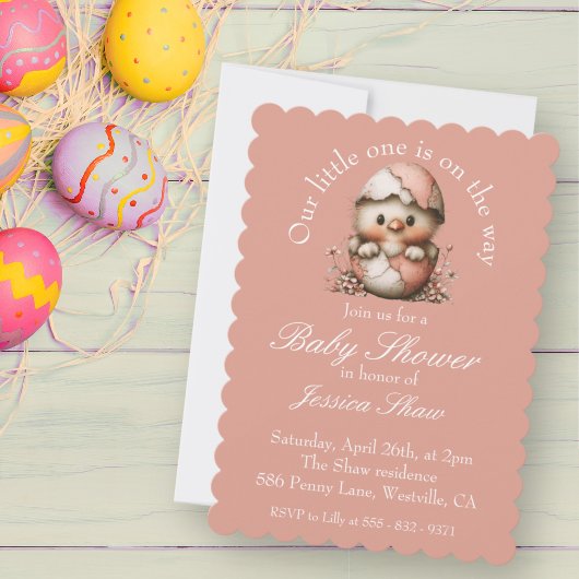 Easter Chick Baby Shower Invitation Einladung