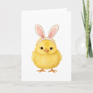 Easter Chick Bunny Watercolor Feiertagskarte
