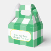 EASTER Chick Eggs and bold green check  Geschenkschachtel (Rückseite)