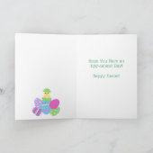 EASTER Chick Eggs and Bright Blue Greeting NAME (Innenseite)