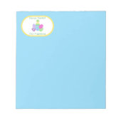 EASTER Chick Eggs and Bright Blue Paper Notizblock (Vorderseite)