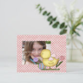 Easter Chick Frame - Customzied Feiertagspostkarte (Stehend Vorderseite)