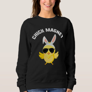 Easter Chick Magnet Chick Sunglasses Candy kids  S Sweatshirt