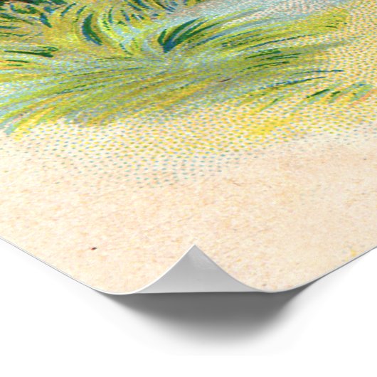 Easter Chicken Farm Cute Antique Eggs Poster (Ecke)