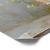 Easter Chicken Flower Pot Print, Rustic Poster (Ecke)