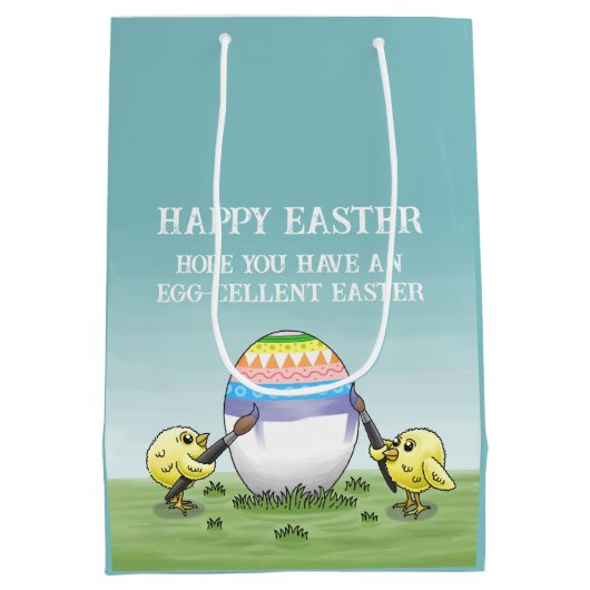 Easter Chicks' Egg-Cellent Easter Mittlere Geschenktüte (Rückseite)