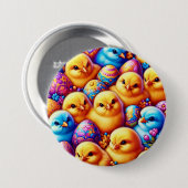 EASTER CHICKS EIER ~ Schaltfläche Button (Vorne & Hinten)