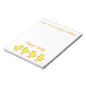 Easter Chics Spring Whimsical Notizblock (Rotiert)