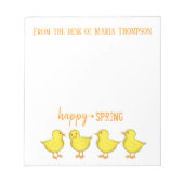 Easter Chics Spring Whimsical Notizblock (Vorderseite)