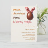 Easter Chocolate Egg Invitation Sweet Spring Party Einladung (Stehend Vorderseite)
