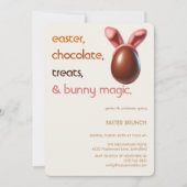 Easter Chocolate Egg Invitation Sweet Spring Party Einladung (Vorderseite)