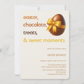 Easter Chocolate Egg Invitation Sweet Spring Party Einladung (Vorderseite)
