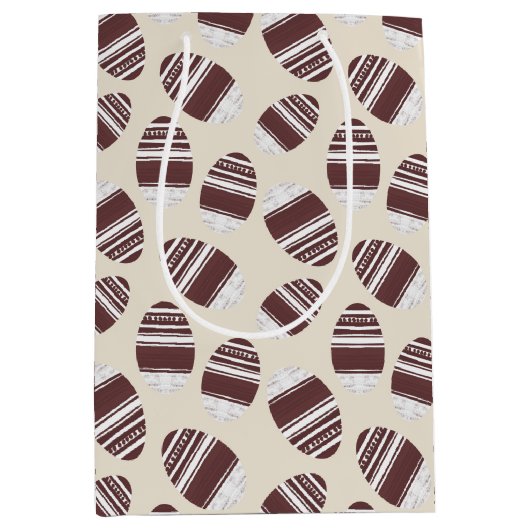 Easter Chocolate Egg Pattern Mittlere Geschenktüte (Vorderseite)