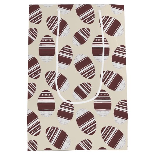 Easter Chocolate Egg Pattern Mittlere Geschenktüte (Rückseite)