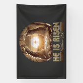Easter Christian He is Risen Jesus  Banner (Vertikal)