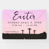Easter Church Service Banner for Outdoor Use (Horizontal)