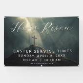 Easter Church Service Banner for Outdoor Use (Horizontal)