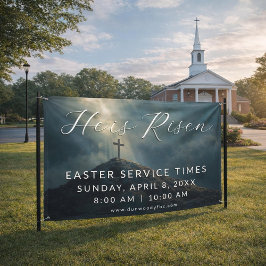 Easter Church Service Banner for Outdoor Use